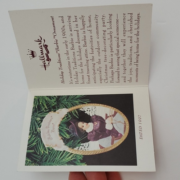 New - Vintage 1997 Holiday Traditions Barbie Keepsake Ornament - Picture 5 of 11